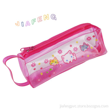 Glittering Material PVC Zipper Gift Bag in Rectangle Shape